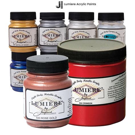 metallic lumiere fabric medium|Jacquard Lumiere Acrylic Fabric Paints & Sets.